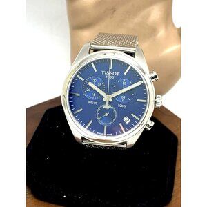 Tissot Men's Watch PR100 Swiss Quartz 41mm Chronograph Blue Dial T1014171104100